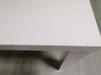Jedálenský stôl 120 x 80 biely lesk - 5
