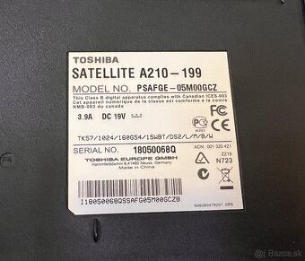 Toshiba A210 / AMD Athlon X2 / 2GB RAM / 160GB HDD / 15.4" - 5