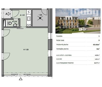 Na prenájom komerčný - nebytový priestor v novostavbe v Mart - 5
