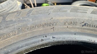 Letne pneu 215/60 r17 bridgestone - 5