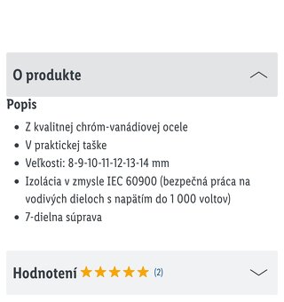 Parkside VDE sada izolovanych klucov 1000 V PC 56 EUR - 5