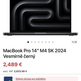 MacBook Pro 14" M4 SK čierny | 32GB RAM, 512GB SSD - 5