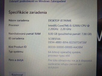 predám HP elitebook 820 G2 ,Intel® Core™ i5 ,8gb ram ,ssd - 5