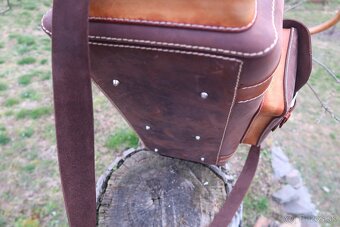 Ručne šitá pánska kožená cestovná taška - Duffle bag - 5