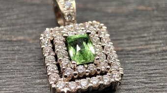 18kt zlaty prívesok s diamantami a chrysoberyl - 5