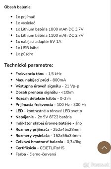 Detektor/vyhľadávač el. vodičov - 5