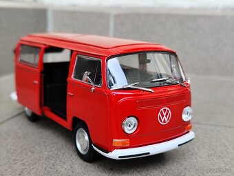 KOVOVÝ MODEL ( OTVÁRATEĽNÉ DVERE A KUFOR ) - VOLKSWAGEN BUS - 5