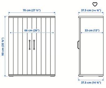 Biela skrinka, príborník IKEA - 5