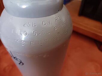 Co2 flaša 5l + Aquario reduktor BLUE s ihlovým ventilom a no - 5