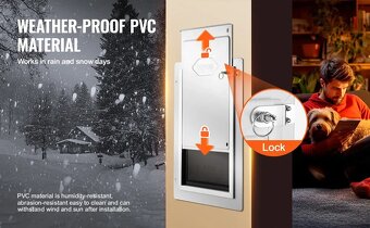 Prielez - kovové dvierka pre veľkých psov ca.30kg/ mačky - 5