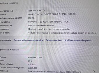Mini počítač Dell.Intel i3-6100T 2x3,20GHz.240G SSD.8gb ram - 5