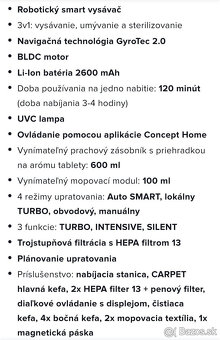 Robotický vysávač Concept VR2020 - nový - 5