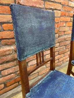 Retro drevené stoličky – 2 ks (vintage štýl) - 5