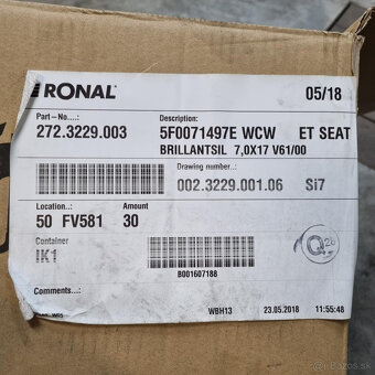 SEAT disky 5x112 R17 7J ET49 - 5