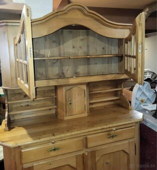 Pribornik, masív, v 210, s 150, h 60 cm, dvacdiely, bazar - 5