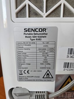 odvlhčovač vzduchu sencor - 5
