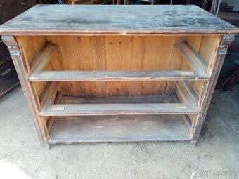 Starožitná komoda, zrkadlová skrinka - 5