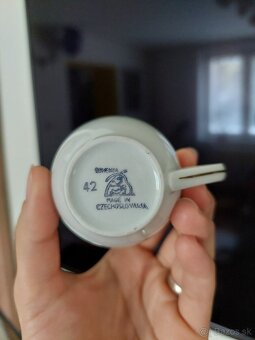 Šálky mokka 6 kusov Bohemia Czechoslovakia - 5