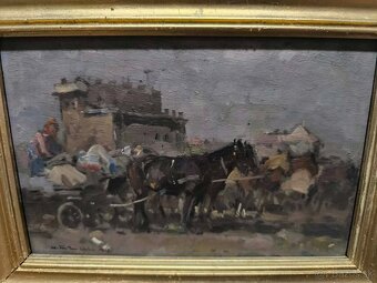 Farkaš Csallokoz Lorinc- stará olejomaľba - 5