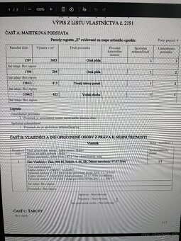 PREDAJ POZEMKOV -k.u. Sekule (LV č.2191 - 5