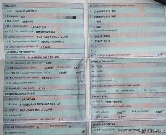 SUBARU LEGACY 2.5 2010 benzín predám MOTOR EJ25 AUTOMATICKÁ - 5