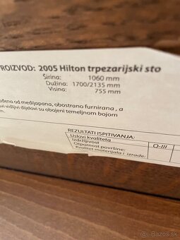 Masívny jedalenský stôl a 8 stoličiek - 5