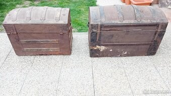 2 drevene lavice, 2  truhlice - 5