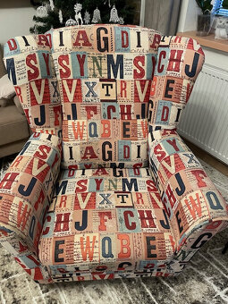 Kreslo ušiak CLIP s taburetkou - 5