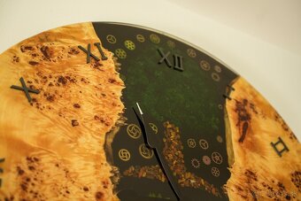 Hodiny ockovy topol a epoxid - 5