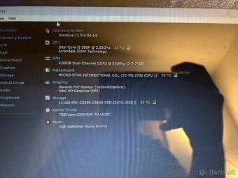 Veľký 17" MSI CR720 s i3-2,53ghz,6gb ram a ssd - 5