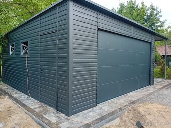 Plechová garáž 5,8 × 6 m + bočný prístrešok 2,5 m | SPG_0004 - 5