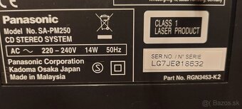 Predám mini systém Panasonic SC-PM250 - 5