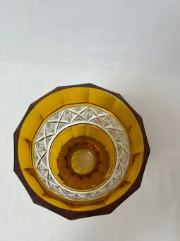 Váza Brúsené , žlté sklo V-17 sm P - 13 sm - 5