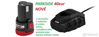 Aku vŕtací skrutkovač Parkside - 5