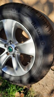 alu disky Škoda R16 + zimne Barum Polaris 215/60R16 - 5