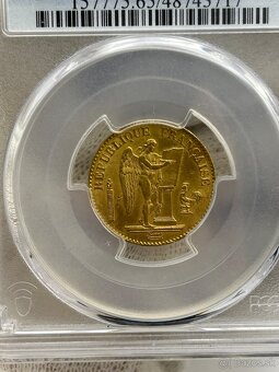 Chyborazba 20 frankov 1877 A Anjel investicia zlatá minca - 5