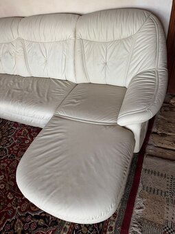 Světlá kožená sedačka do Účka, 4979 - 5