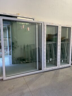 Plastové balkonové dvere 2-krídlové,biele,nové - 5