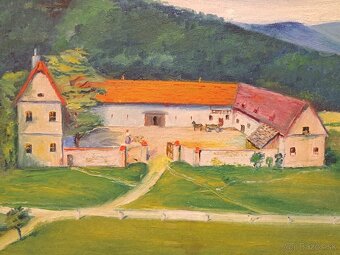 Obraz F. Plas, Statek, olej na plátně 68x98 - 5