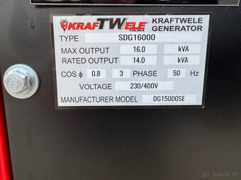 Predám generátor 13 KW, 16KVA - 5