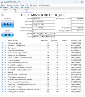 Pevny disk 2.5" Fujitsu 80 GB - 5