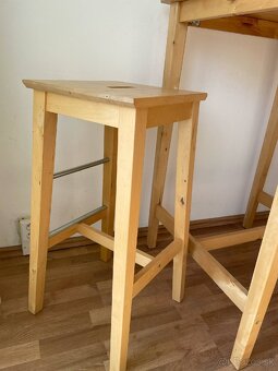 Barový stôl a dve stoličky ikea Nilsolle - 5