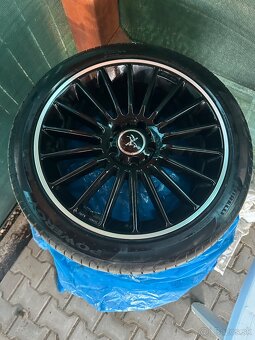 Disky Keksin Borbet RE black glossy 18 + pneumatiky Pirelli - 5