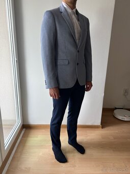 Oblekové sako Burton London – Slim Fit, veľkosť 48 modré - 5