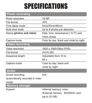 Predám fotopascu Suntek HC-810A - 5