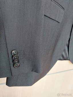 Pánsky oblek Antracit prúžok - 5