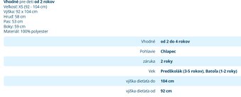 Detský kostým na pirát, veľ. 92–104 - 5