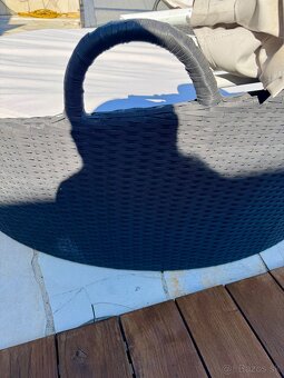 Predam velke stylove ratanove lezadlo/postel so strieskou - 5