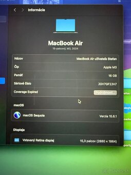 MacBook Air 15" M3 SK 2024 Polnočný - 5