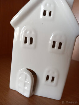 Keramický domček na čajovú sviečku 16x9x8 cm - 5